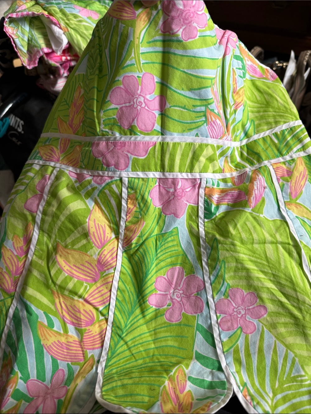 Lilly Pulitzer Green Pink Floral Camisole